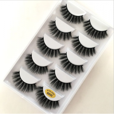 PAROO Supply Waterproof bushy 3d Mink Hair False Eyelash Extension 5 pair Mink Eyelash